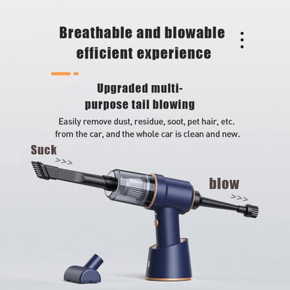 Small Wireless Charging Car Vacuum Cleaner Handheld High Power Vacuum Cleaner, Sort by color: 117CD-White by buy2fix