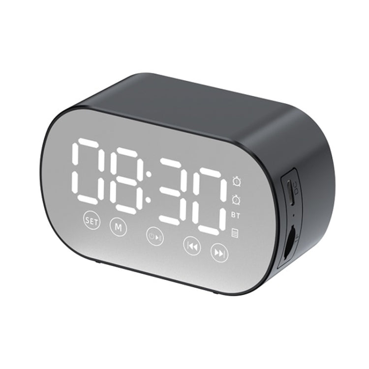 S15 Wireless Card Bluetooth Speaker Mini Alarm Clock(Black) - Mini Speaker by buy2fix | Online Shopping UK | buy2fix