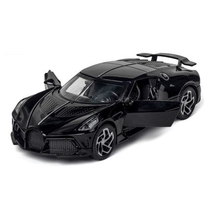 1:32 Alloy Sports Car Model With Sound And Light Boy Toy Car Decoration(Bright Black) - Model Toys by buy2fix | Online Shopping UK | buy2fix