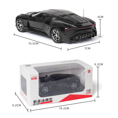 1:32 Alloy Sports Car Model With Sound And Light Boy Toy Car Decoration(Scrub Black) - Model Toys by buy2fix | Online Shopping UK | buy2fix