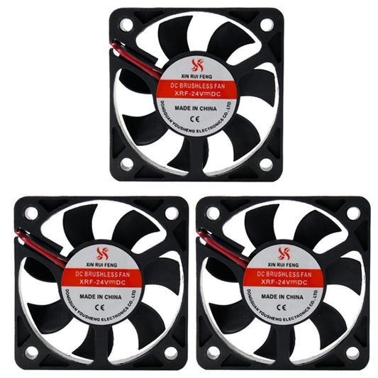 3pcs XIN RUI FENG 5V Ball Bearing 5cm Silent DC Cooling Fan - Fan Cooling by XIN RUI FENG | Online Shopping UK | buy2fix