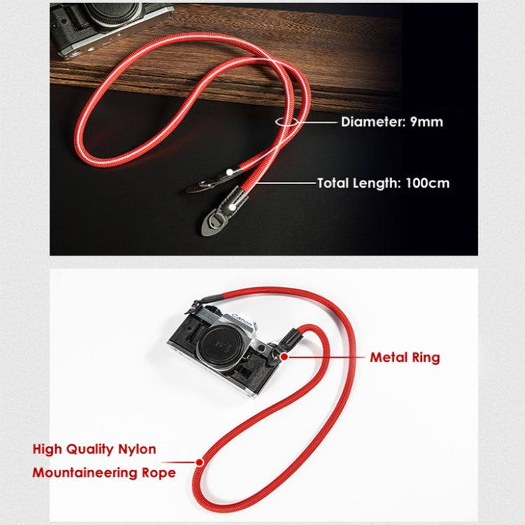 Climbing Rope Camera Strap SLR Camera Retro Wearable Shoulder Strap(Rose Gold) by buy2fix