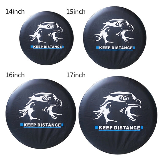 15 inch PVC Faux Leather Spare Wheel Cover Rear Tire Protector by buy2fix
