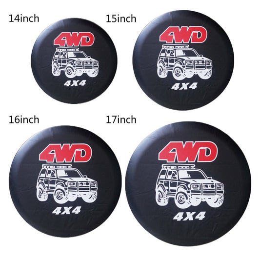 17 inch PVC Faux Leather Spare Wheel Cover Rear Tire Protector by buy2fix