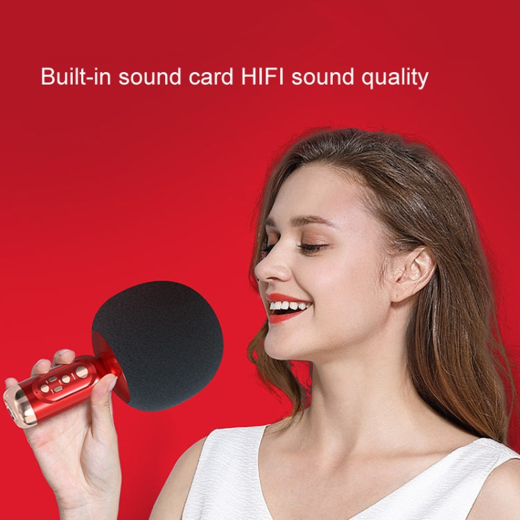 K2 Wireless Bluetooth Microphone Singing All-in-one Speaker(Red) - Microphone by buy2fix | Online Shopping UK | buy2fix