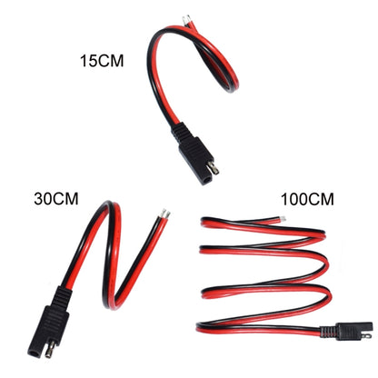 2pcs 20A Solar Car Battery SAE Power Extension Cable 30cm by buy2fix