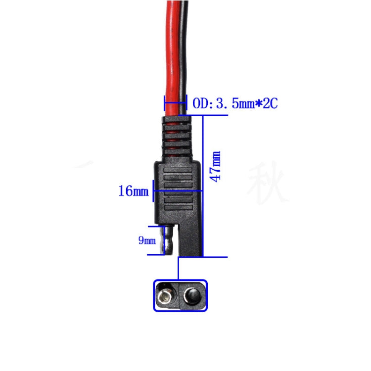 2pcs 20A Solar Car Battery SAE Power Extension Cable 30cm by buy2fix