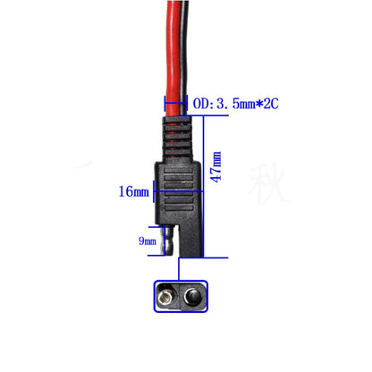 2pcs 20A Solar Car Battery SAE Power Extension Cable 30cm by buy2fix