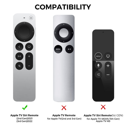 For Apple TV Siri Remote 2/3 AhaStyle PT166 Remote Controller Silicone Protective Case Striped Non-Slip Anti-Drop Cover(Midnight Blue) - Remote Control Covers by AhaStyle | Online Shopping UK | buy2fix