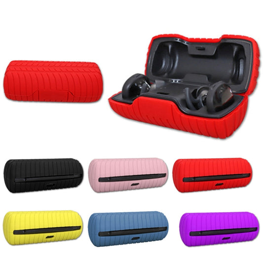 For Bose SoundSport Free Bluetooth Earphones Anti-Slip Silicone Protective Case(Red) by buy2fix