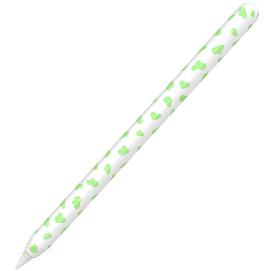 For Apple Pencil 2 AhaStyle PT65CW Silicone Pen Case Milk Cow Patterned Stylus Case(Green) - Pencil Accessories by AhaStyle | Online Shopping UK | buy2fix