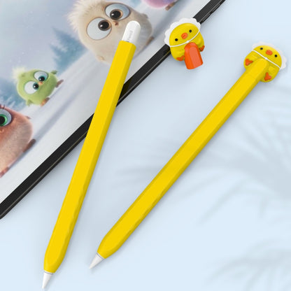 For Apple Pencil 2 AhaStyle PT-LC129 Pen Case Cartoon Silicone Protective Case(Cow White) - Pencil Accessories by AhaStyle | Online Shopping UK | buy2fix