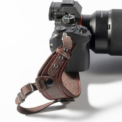 SLR Camera Wrist Strap Camera Anti-drop Microfiber Leather Wrist Strap(Brown) - Camera Strap by buy2fix | Online Shopping UK | buy2fix