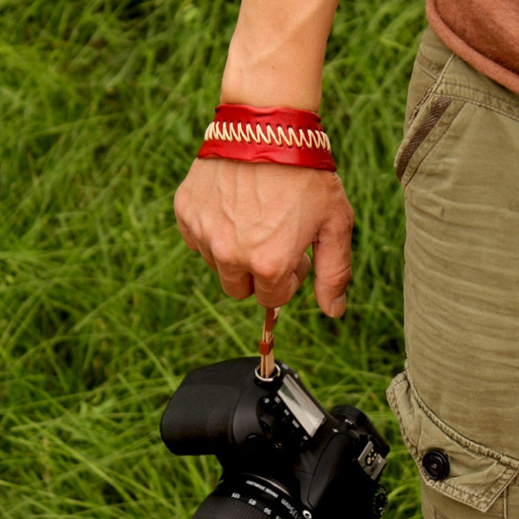 Zeku Retro Leather SLR Wristband Anti-drop Camera Wrist Strap without Camera(Black) - Camera Strap by buy2fix | Online Shopping UK | buy2fix
