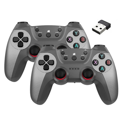 KM-029   2.4G One for Two Doubles Wireless Controller Support PC / Linux / Android / TVbox(Elegant Silver) - Gamepads by buy2fix | Online Shopping UK | buy2fix