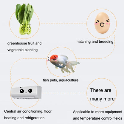 W-1213 Intelligent Digital Display Fish Tank Climbing Pet Thermostat Planting Hatch Breeding Temperature Controller(Black) - Thermostat & Thermometer by buy2fix | Online Shopping UK | buy2fix