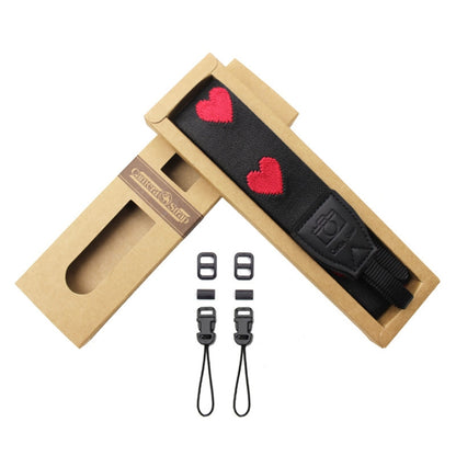 Embroidered Heart Pattern SLR Camera Strap Mirrorless Camera Love Lanyard(Girl Heart-B-Transfer) by buy2fix