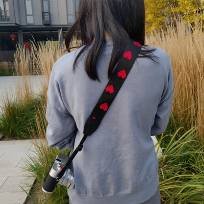 Embroidered Heart Pattern SLR Camera Strap Mirrorless Camera Love Lanyard(Girl Heart-B-Transfer) by buy2fix