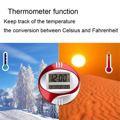 3885N Modern Silent Electronic Clock LCD Large Character Clock(Blue) by buy2fix