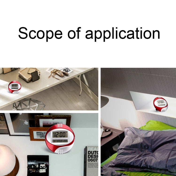 3885N Modern Silent Electronic Clock LCD Large Character Clock(Blue) by buy2fix