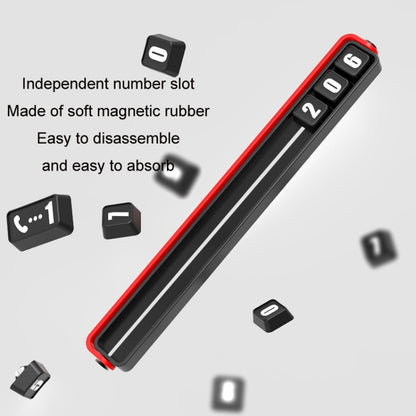 Aluminum Alloy Temporary Parking Number Plate Interior Decoration(Silver Black) by buy2fix