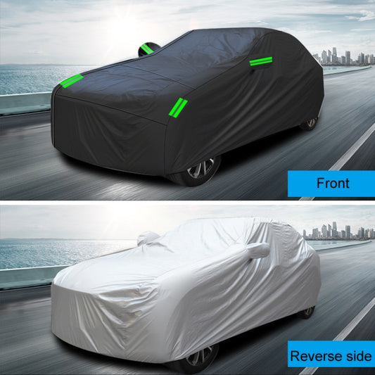 190T Silver Coated Cloth Car Rain Sun Protection Car Cover with Reflective Strip, Size: Y-L by buy2fix
