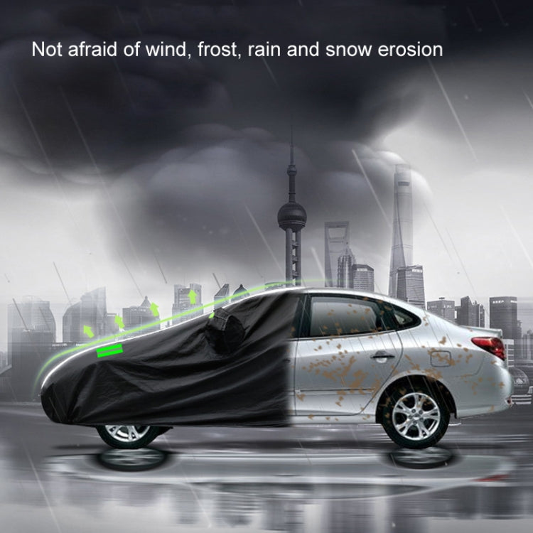190T Silver Coated Cloth Car Rain Sun Protection Car Cover with Reflective Strip, Size: Y-M by buy2fix