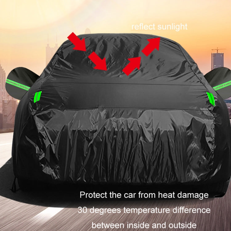 190T Silver Coated Cloth Car Rain Sun Protection Car Cover with Reflective Strip, Size: M by buy2fix