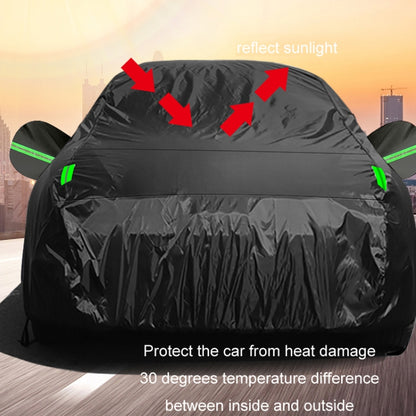190T Silver Coated Cloth Car Rain Sun Protection Car Cover with Reflective Strip, Size: Y-XL by buy2fix
