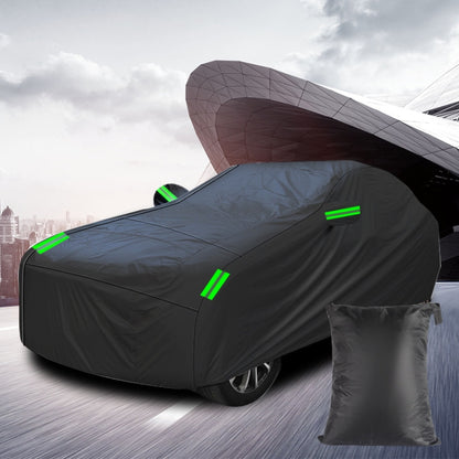 190T Silver Coated Cloth Car Rain Sun Protection Car Cover with Reflective Strip, Size: Y-XL by buy2fix