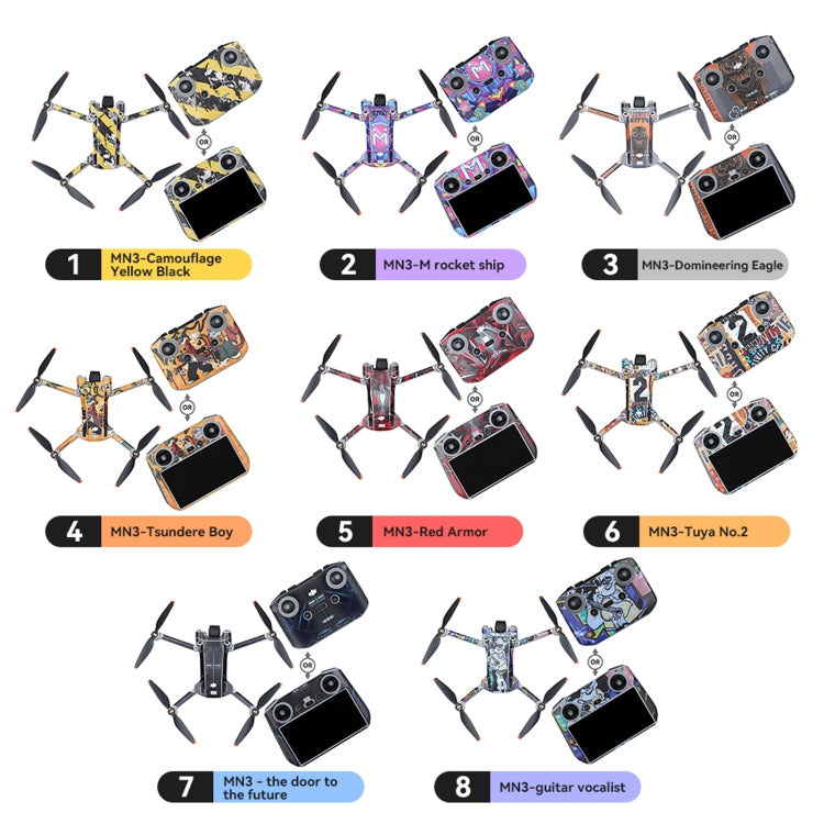 For DJI Mini 3 Pro Remote Control Body Sticker ,Spec: RC With Screen(Guitar Singer) - Stickers by RCSTQ | Online Shopping UK | buy2fix