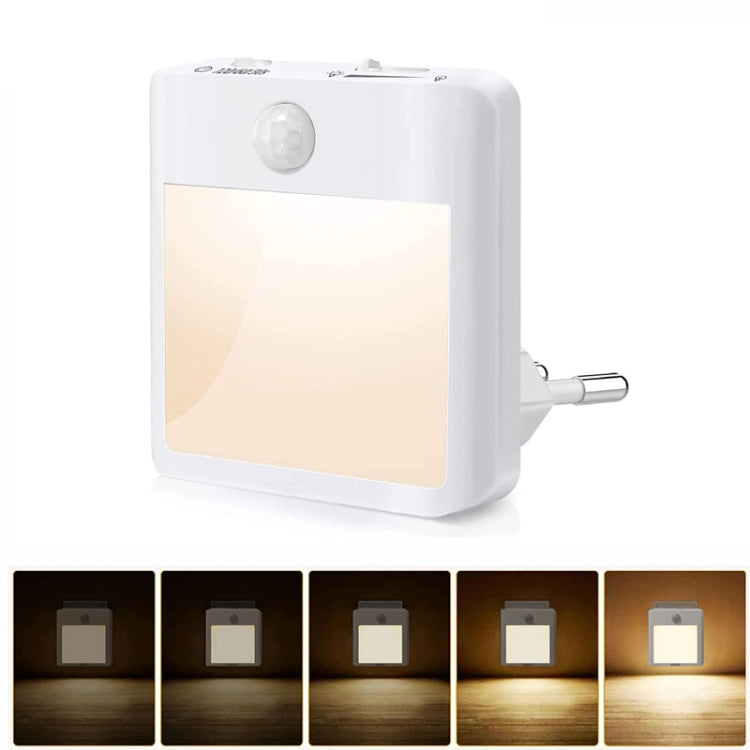 NL2101 Motion Sensor LED Night Light AC Plug Dimming Sleep Lights,Spec: Warm White EU Plug - Sensor LED Lights by buy2fix | Online Shopping UK | buy2fix