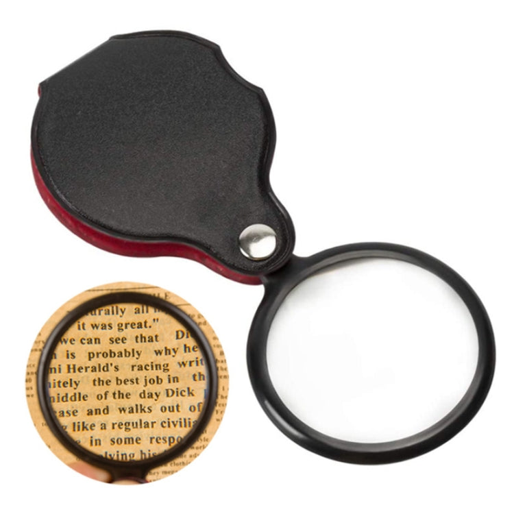 5pcs 6X 60mm Foldable Leather Case Reading Magnifier by buy2fix