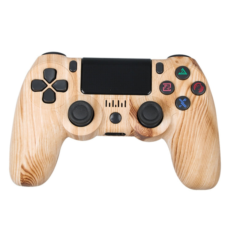 For PS4 Wireless Bluetooth Game Controller With Light Strip Dual Vibration Game Handle(Wood Grain) - Gamepads by buy2fix | Online Shopping UK | buy2fix