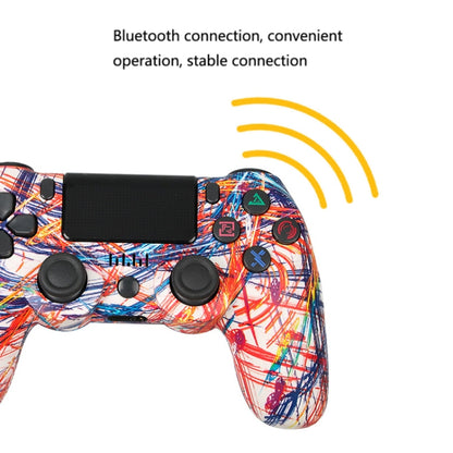 For PS4 Wireless Bluetooth Game Controller With Light Strip Dual Vibration Game Handle(Skeleton) - Gamepads by buy2fix | Online Shopping UK | buy2fix