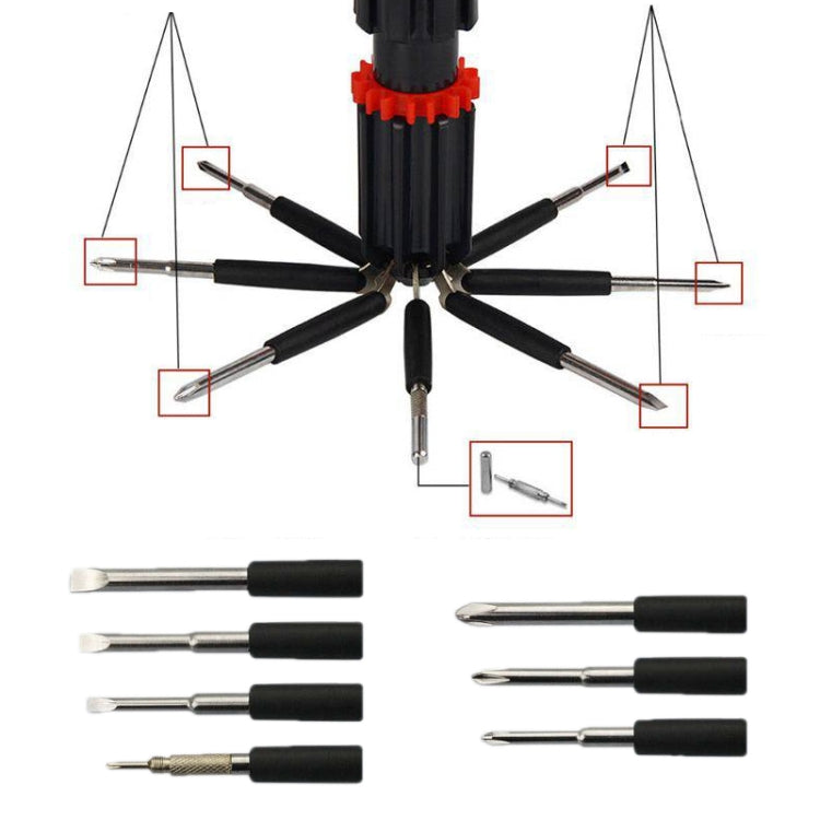 8 in 1 Multifunctional Car Safety Hammer with Screwdriver Flashlight by buy2fix