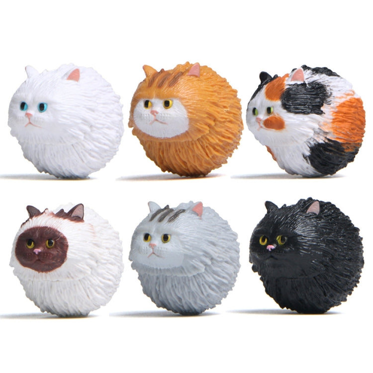 Round Little Tiger Cat Keychain Cartoon Key Ring Ornament(Gray) by buy2fix