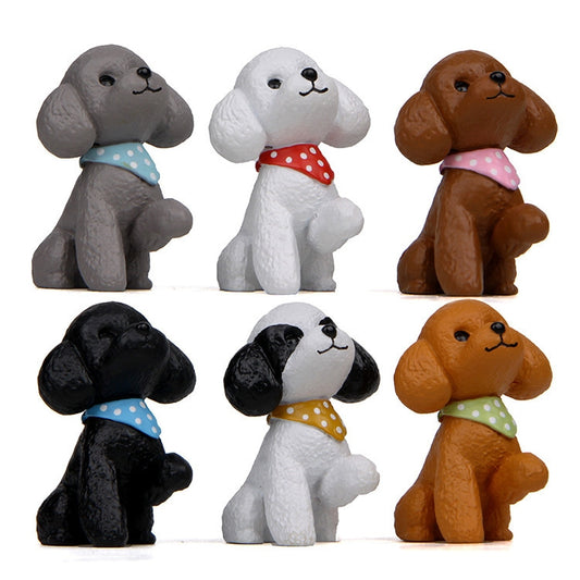 Warm Color Teddy Series Beckoning Figure Gardening Decoration Car Ornaments(White) by buy2fix
