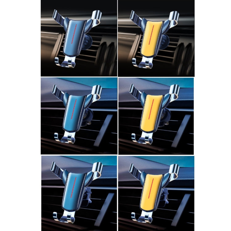 Air Outlet Triangular Gravity Sensor Car Mobile Phone Holder, Color: Golden Olecranon Clip by buy2fix