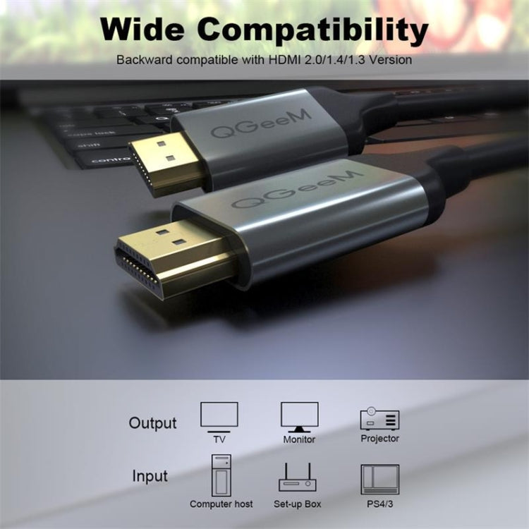 QGeeM QG-AV17 HDMI To HDMI Connection Cable Support 8K&60Hz 1.8m Length - Cable by QGeeM | Online Shopping UK | buy2fix