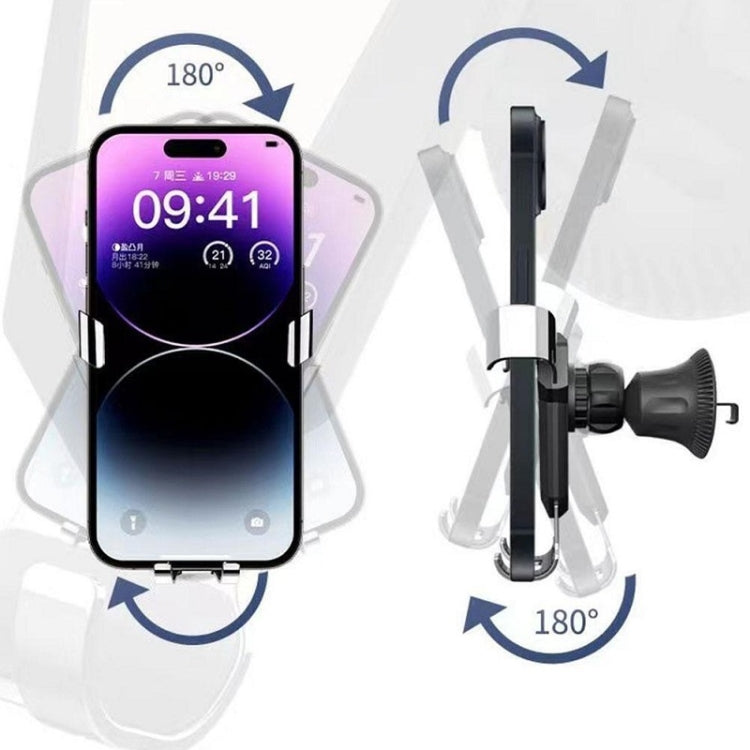 Gravity Navigation Car Air Outlet Triangular Mobile Phone Holder(Golden) by buy2fix