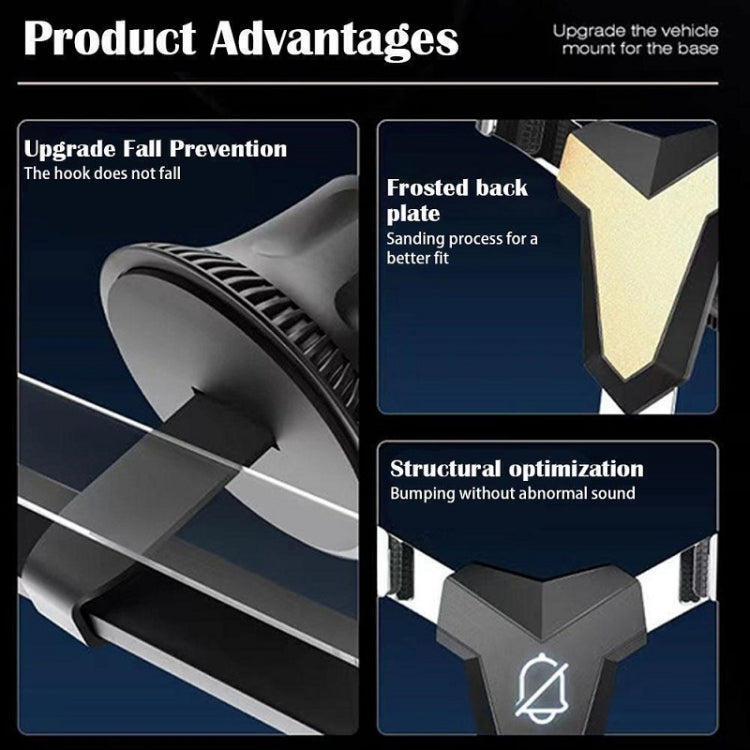 Gravity Navigation Car Air Outlet Triangular Mobile Phone Holder(Golden) by buy2fix