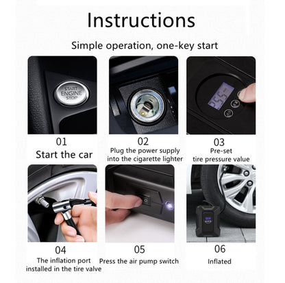 SUITU  ST-818  DC 12V Wired Car Air Pump Tire Inflator With LED Lighting Pointer Model+Toolbox - Inflatable Pump by SUITU | Online Shopping UK | buy2fix