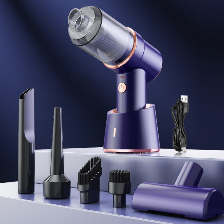 SUITU ST-6638 Car Wireless Vacuum Cleaner Suction and Blower Integrated With Light ,Spec: Top Version Type-C by SUITU