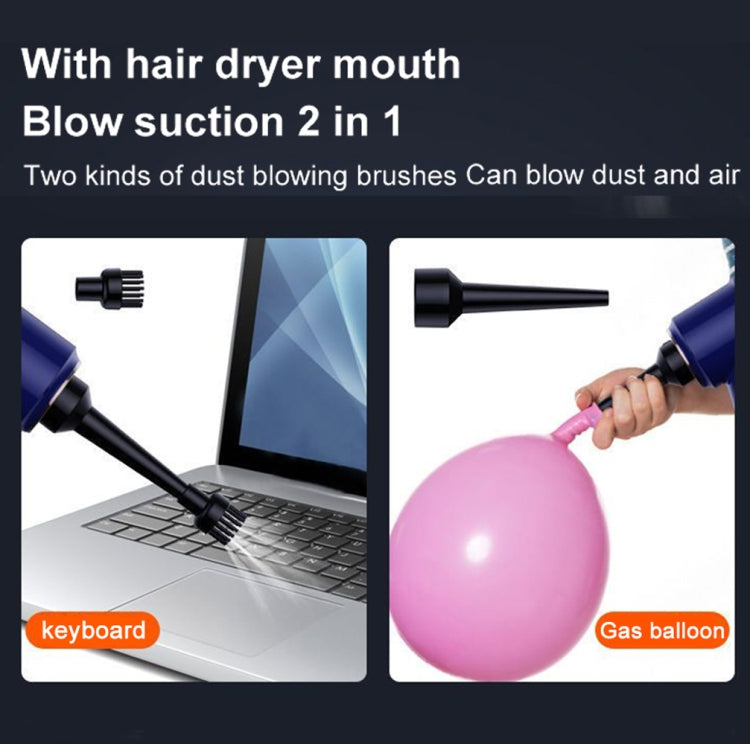 SUITU ST-6638 Car Wireless Vacuum Cleaner Suction and Blower Integrated With Light ,Spec: Top Version Type-C by SUITU