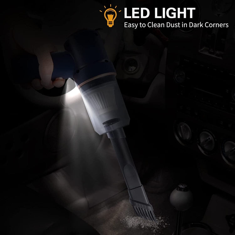 SUITU ST-6638 Car Wireless Vacuum Cleaner Suction and Blower Integrated With Light ,Spec: Top Version Type-C by SUITU