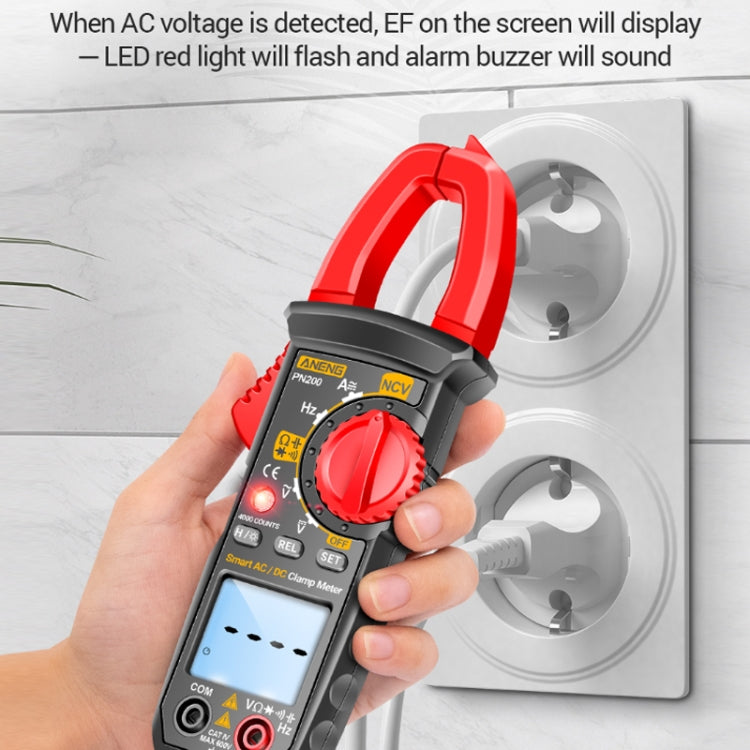 ANENG PN200 AC/DC Measurement High Precision Multifunctional Clamp Meter(Red) - Current & Voltage Tester by ANENG | Online Shopping UK | buy2fix