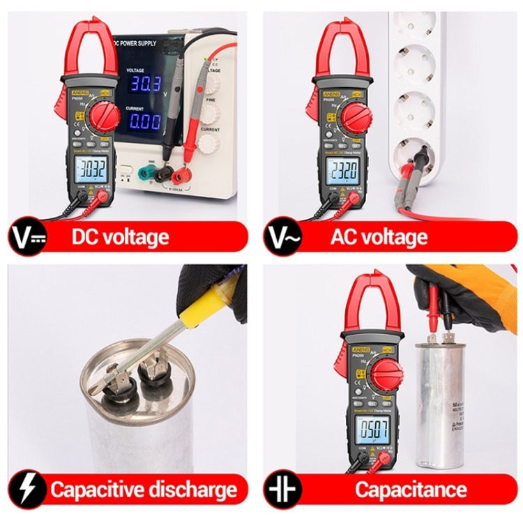 ANENG PN200 AC/DC Measurement High Precision Multifunctional Clamp Meter(Red) - Current & Voltage Tester by ANENG | Online Shopping UK | buy2fix