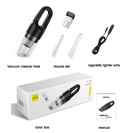 SUITU ST-6612A 5000pa 120W Wired Car Vacuum Cleaner Handheld High Power Dust Suction Machine(Black) by SUITU