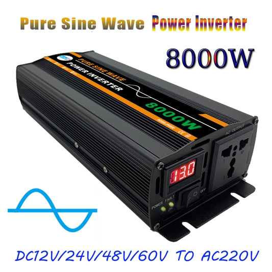 8000W (Actual 1300W) 60V to 220V High Power Car Sine Wave Inverter Power Converter by buy2fix